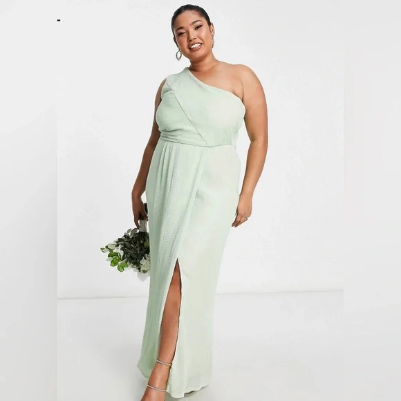little mistress sage green bridesmaid dress Waterlily Knot Detail Maxi Dress main image 0